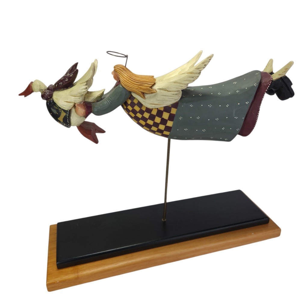 Williraye Studio WW1201 A Little Help From A Friend Angel Folkart Primitive Vtg